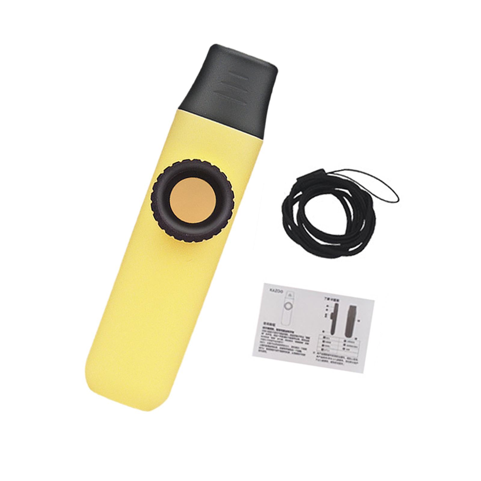 Kazoo Flute Easy to Play Musical Instrument for Music Lovers Beginner Adults yellow