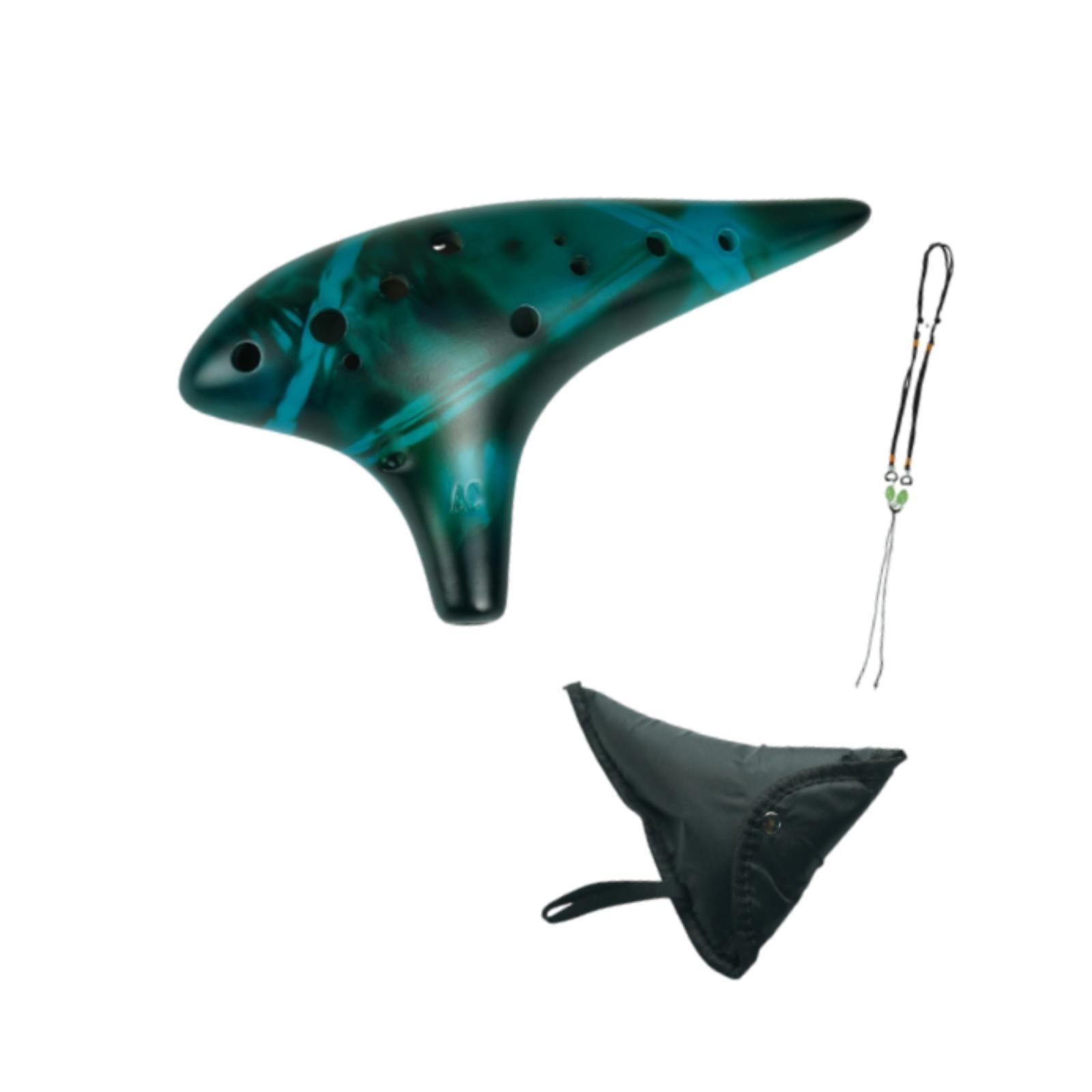 12 Hole Ocarinas with Neck Strap Cord Pure Tone for Adults Beginners Husband Blue