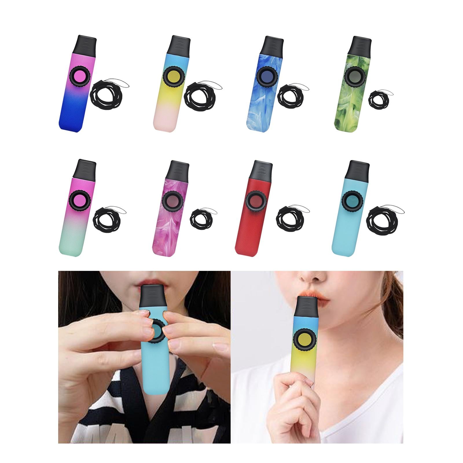 Kazoo Flute Portable Musical Accompaniment for Lovers All Ages Birthday Gift pink blue