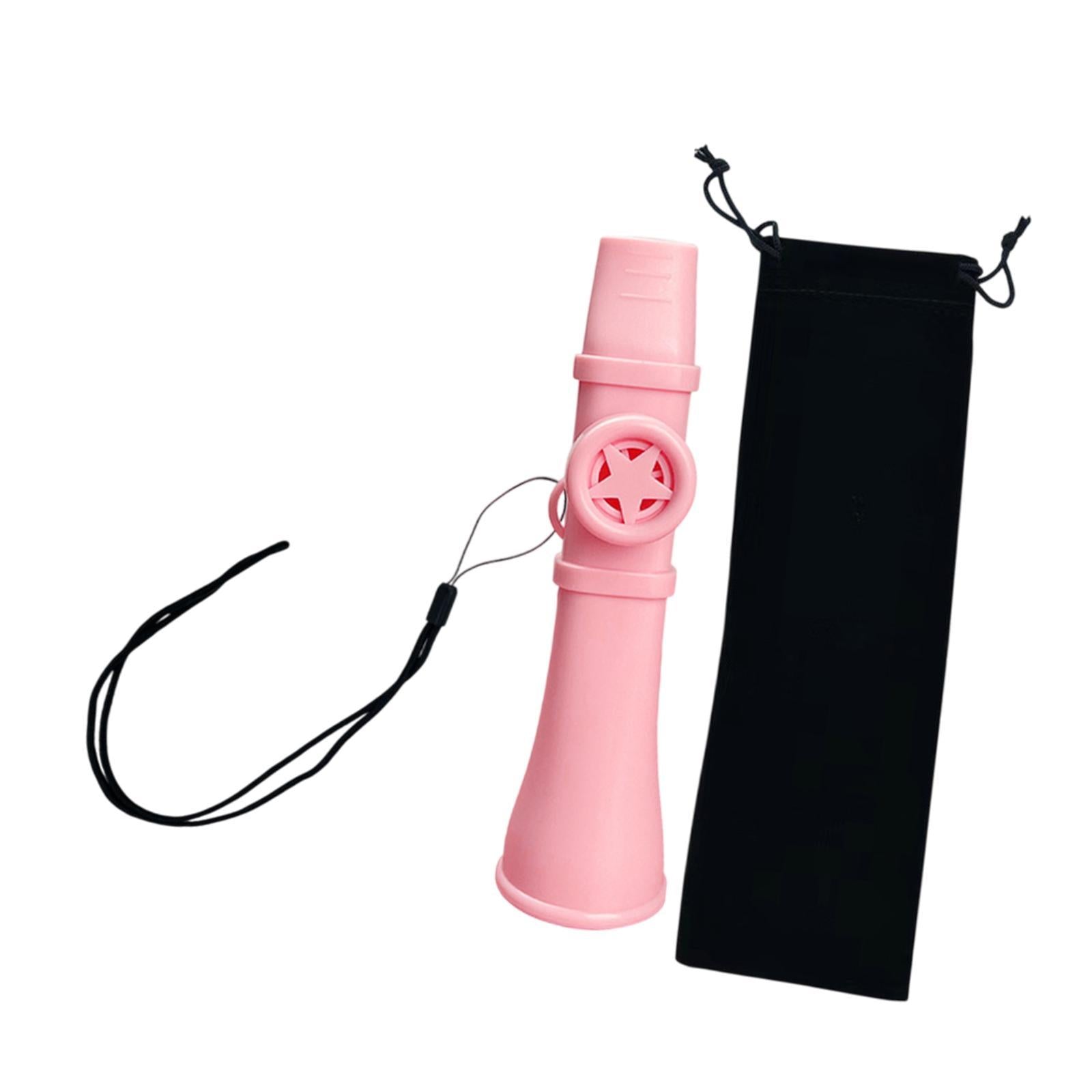 Kazoo Gift Good Companion Easy to Play Mouth Flute for Violin Piano Keyboard Pink