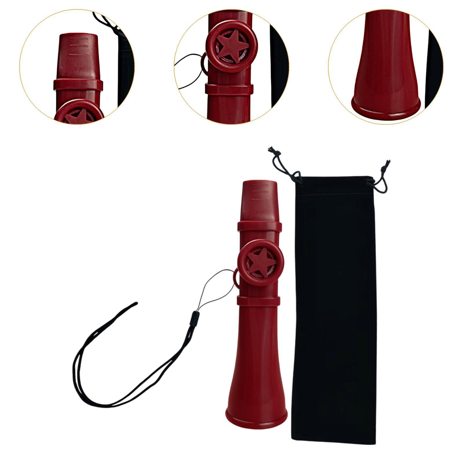 Kazoo Gift Good Companion Easy to Play Mouth Flute for Violin Piano Keyboard Red