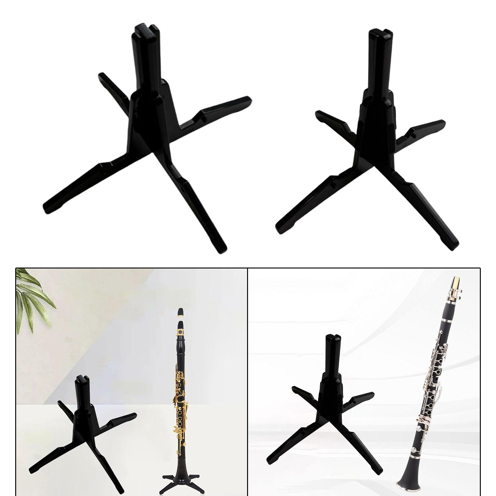 Clarinet Holder Sturdy Foldable Professional Bracket for Oboe Clarinet Flute without felt pad