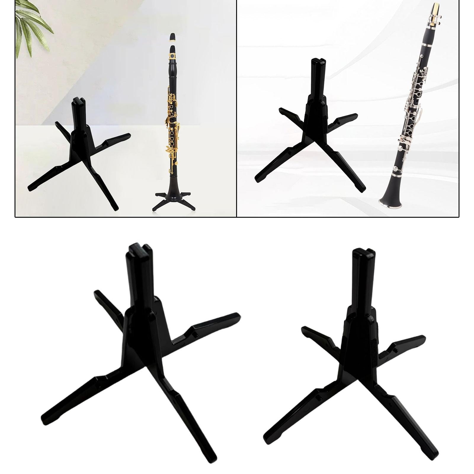 Clarinet Holder Sturdy Foldable Professional Bracket for Oboe Clarinet Flute without felt pad