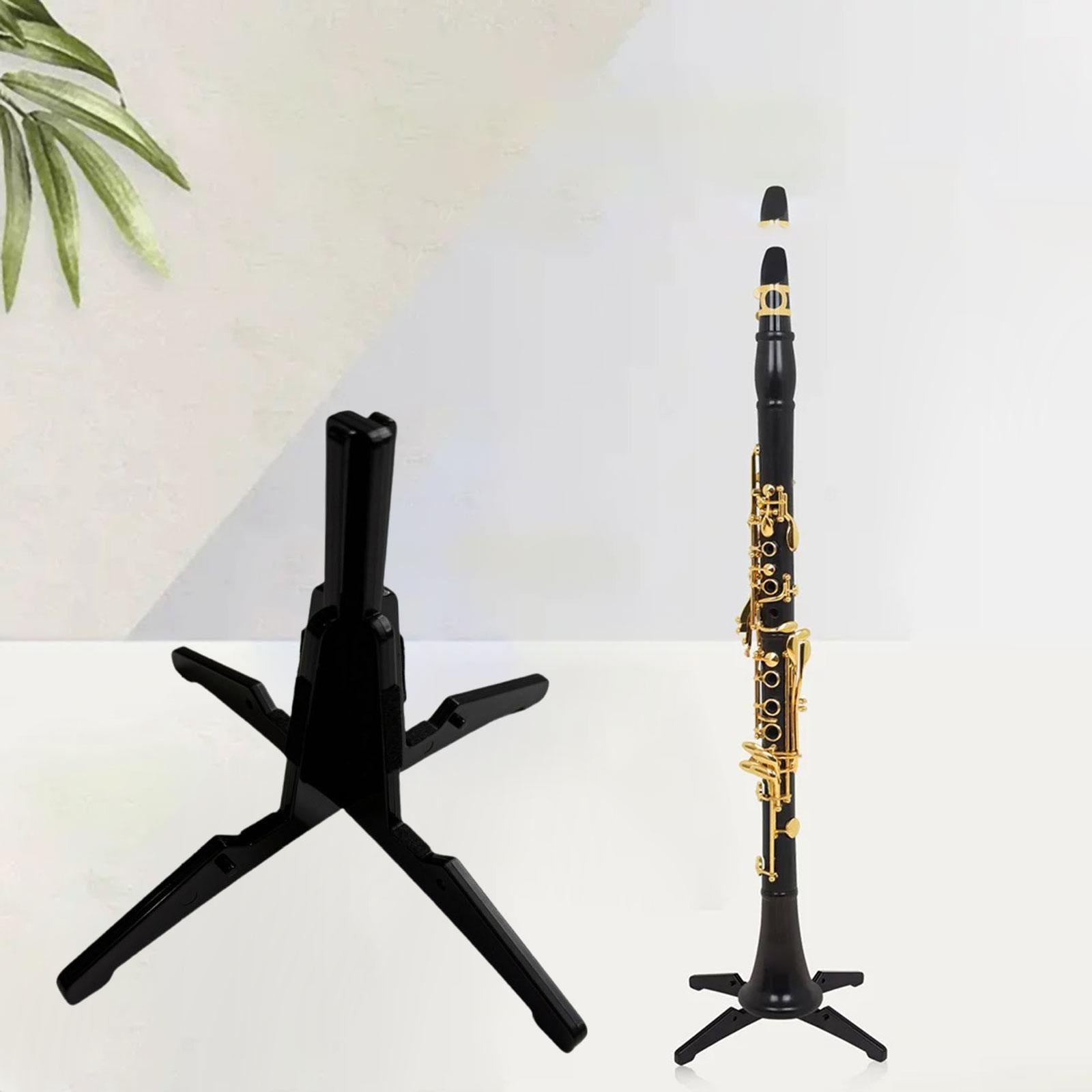 Clarinet Holder Sturdy Foldable Professional Bracket for Oboe Clarinet Flute with felt pad