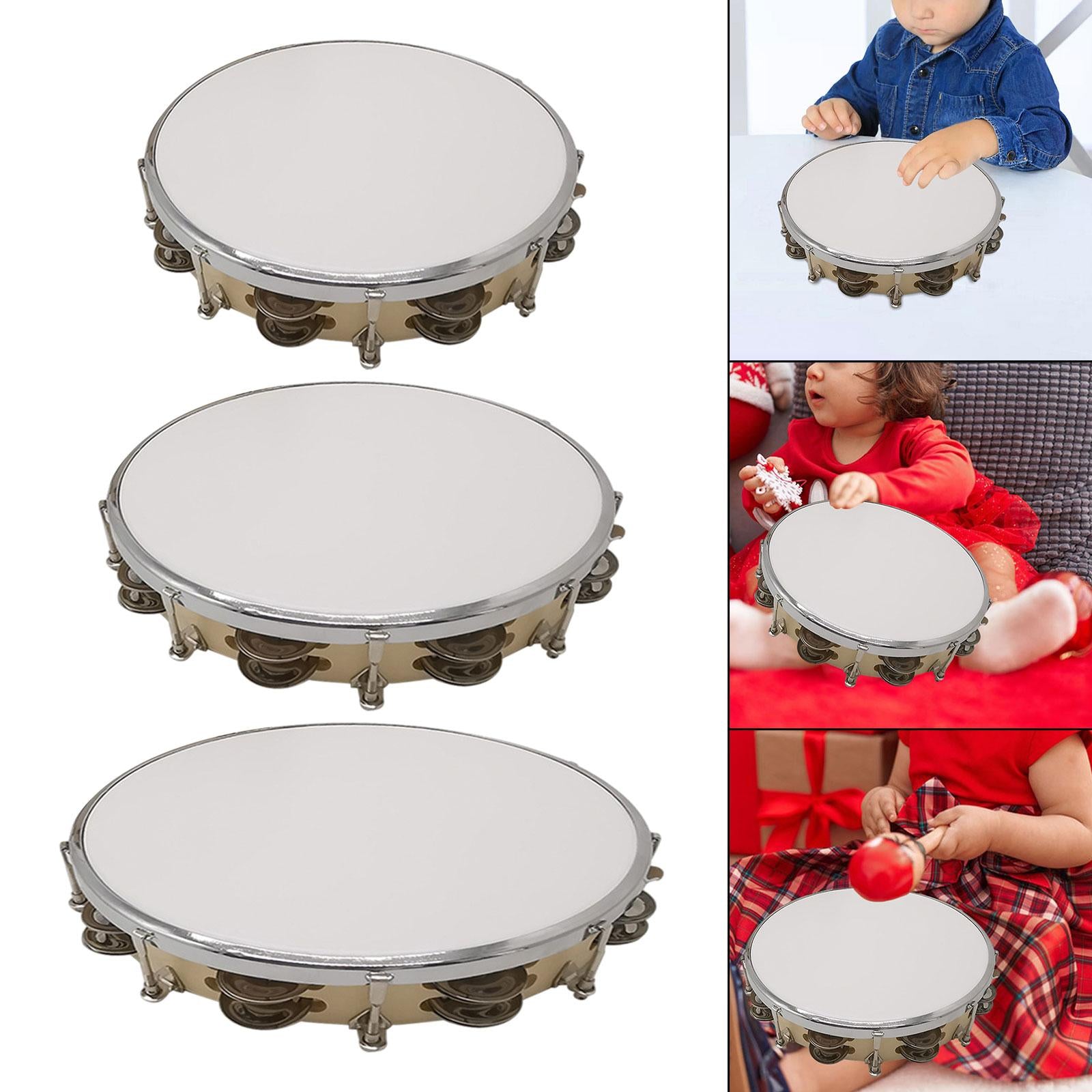 Tambourine Gift Accessories Hand Drum for Kids and Adults Dance Photo Taking 20 cmx5.5 cm