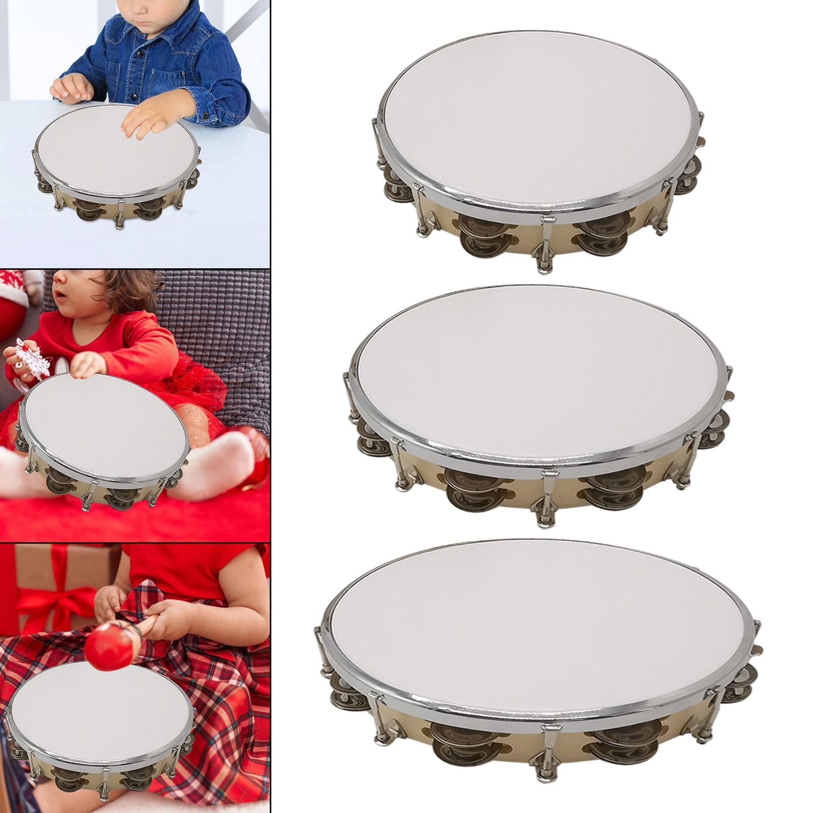 Tambourine Gift Accessories Hand Drum for Kids and Adults Dance Photo Taking 20 cmx5.5 cm
