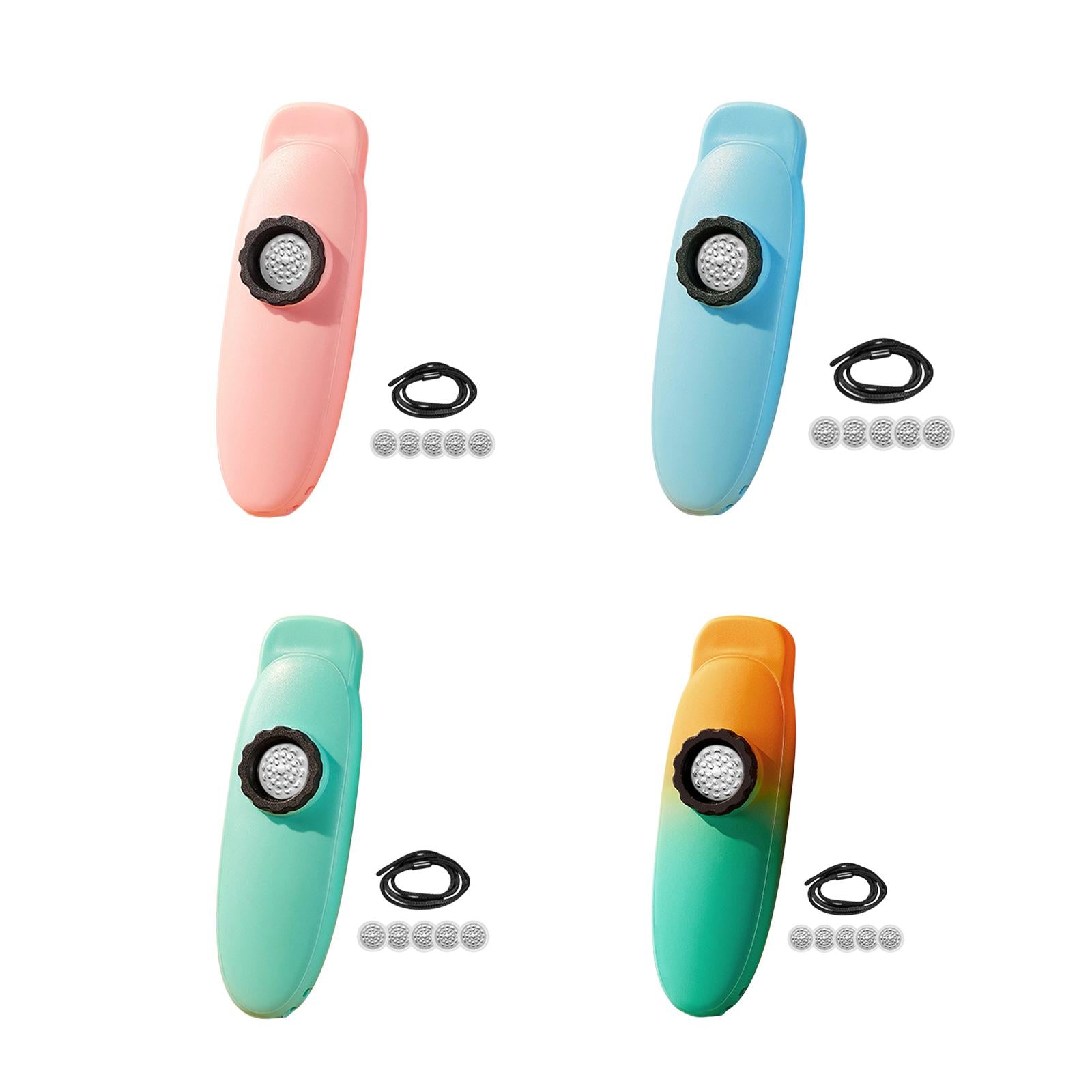 Kazoo Flute Compact 5Pcs Membranes with Lanyard for All Ages Children Lovers pink