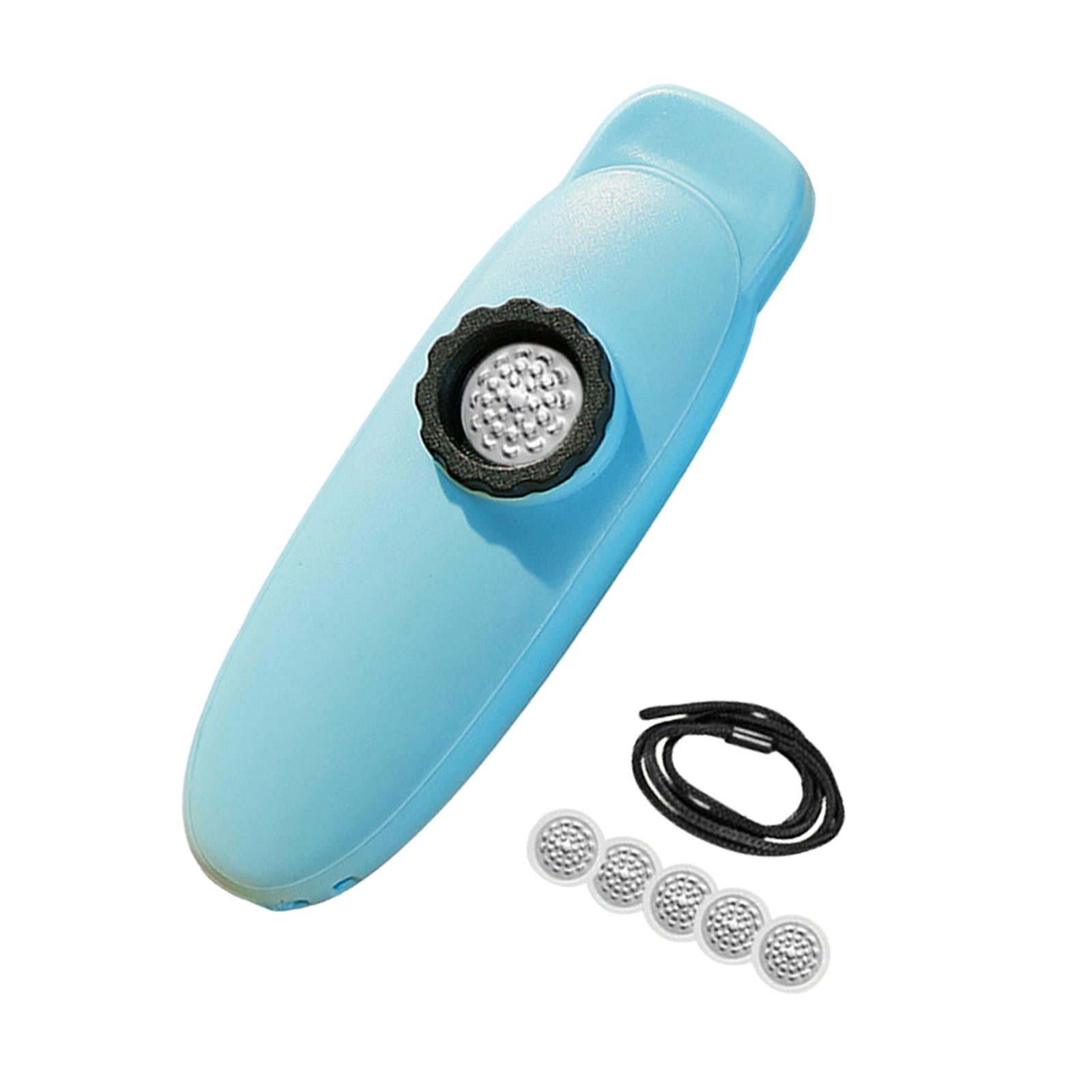 Kazoo Flute Compact 5Pcs Membranes with Lanyard for All Ages Children Lovers blue