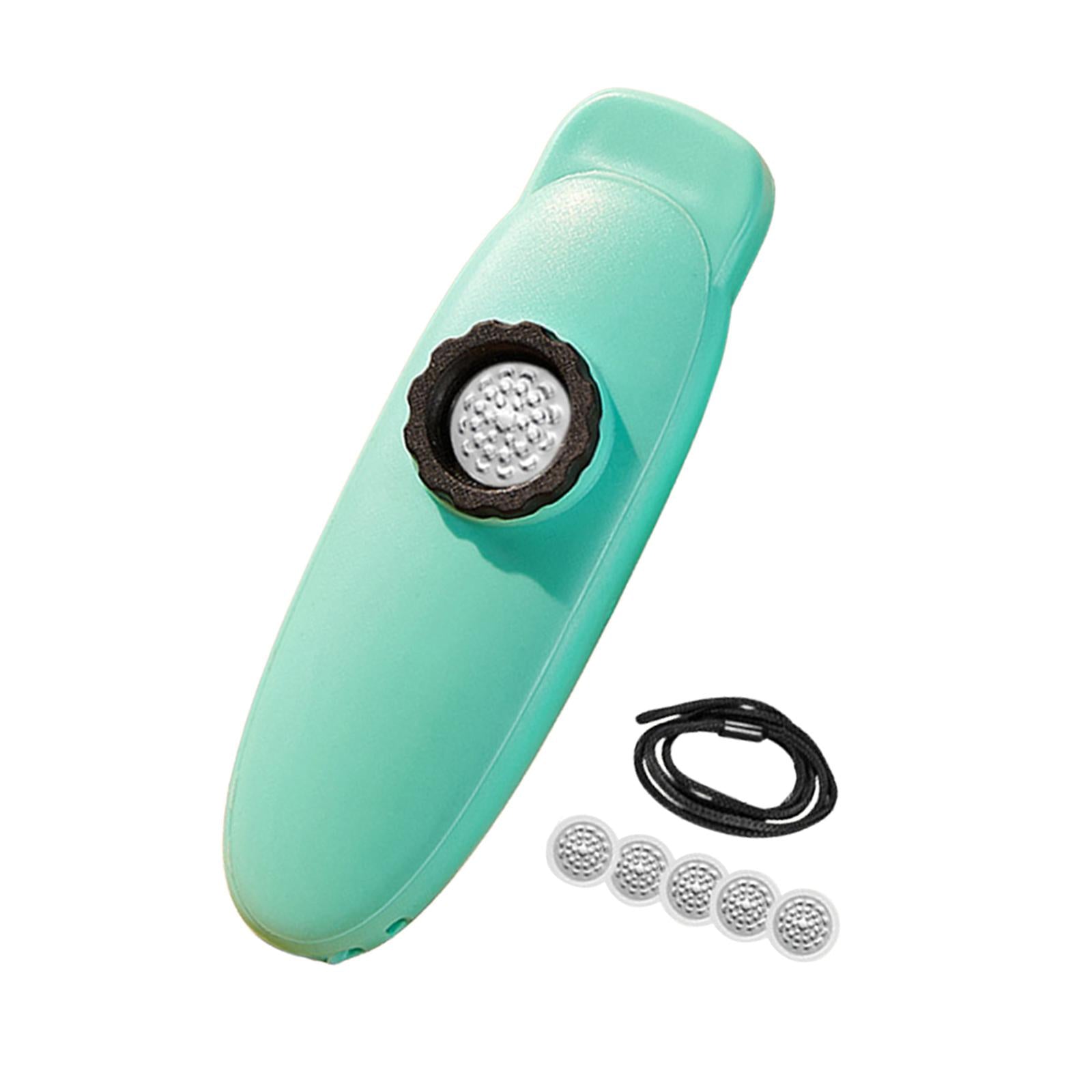 Kazoo Flute Compact 5Pcs Membranes with Lanyard for All Ages Children Lovers green