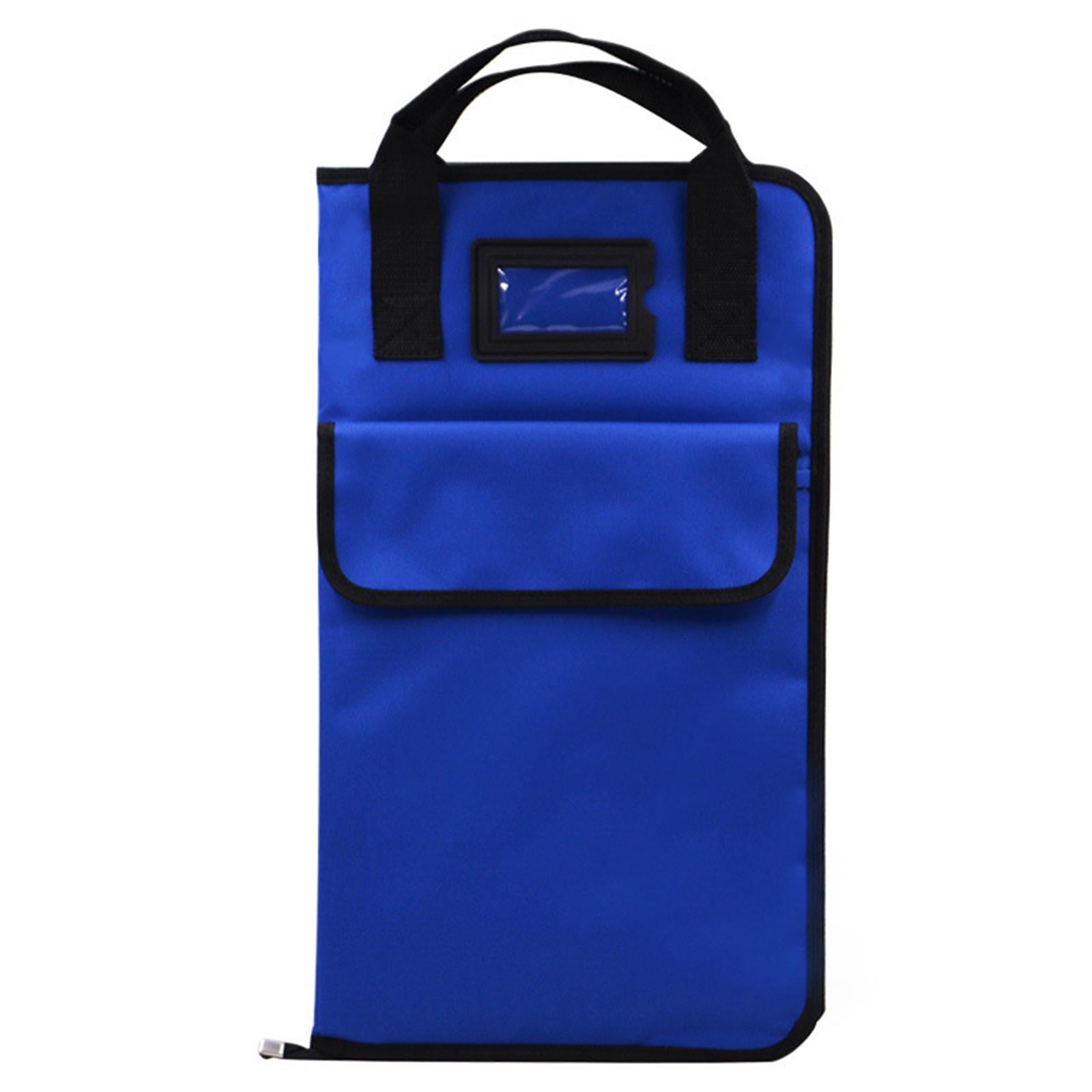 Drum Stick Bag Hold 12 Pair Professional with Handle Heavy Duty Storage Case Blue