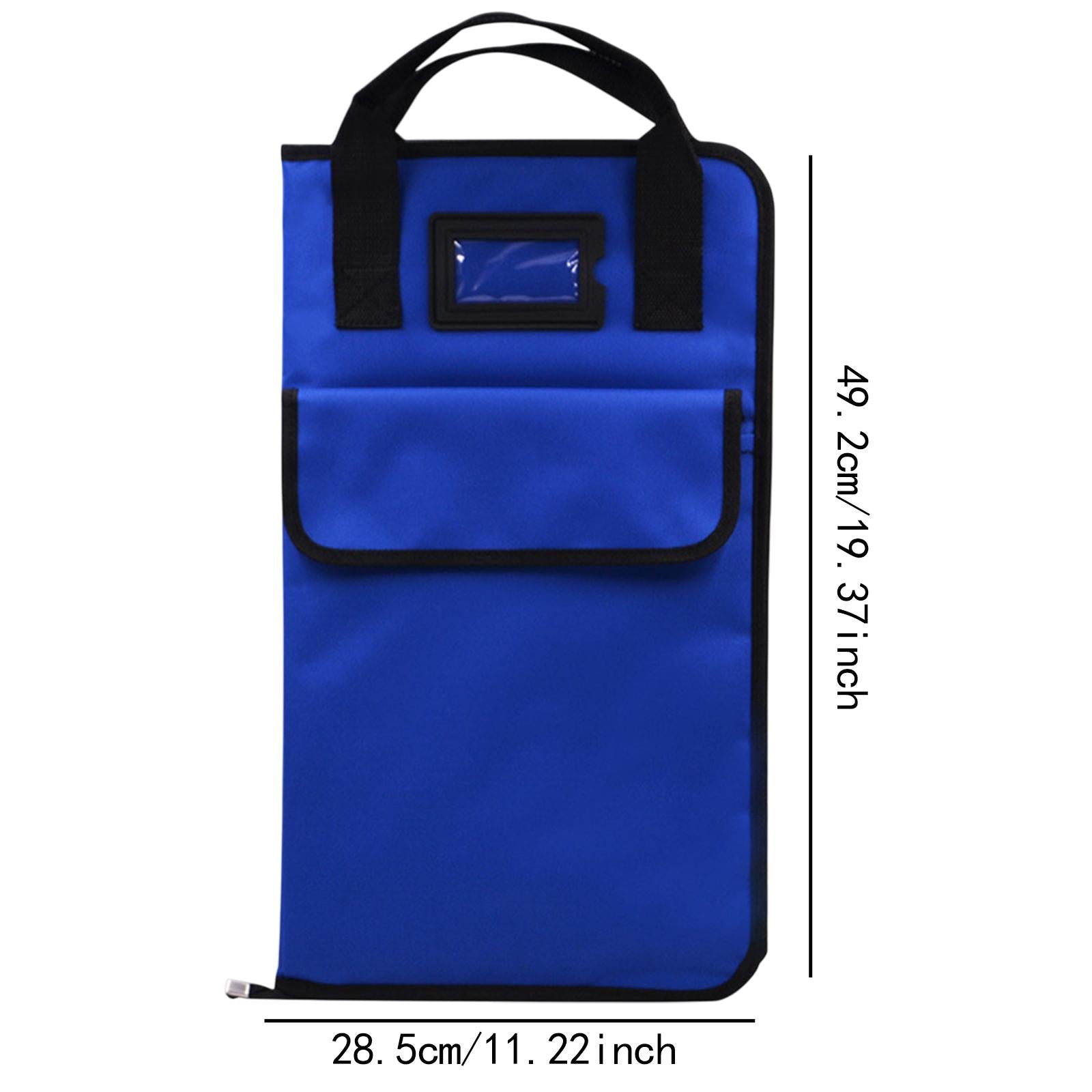Drum Stick Bag Hold 12 Pair Professional with Handle Heavy Duty Storage Case Blue