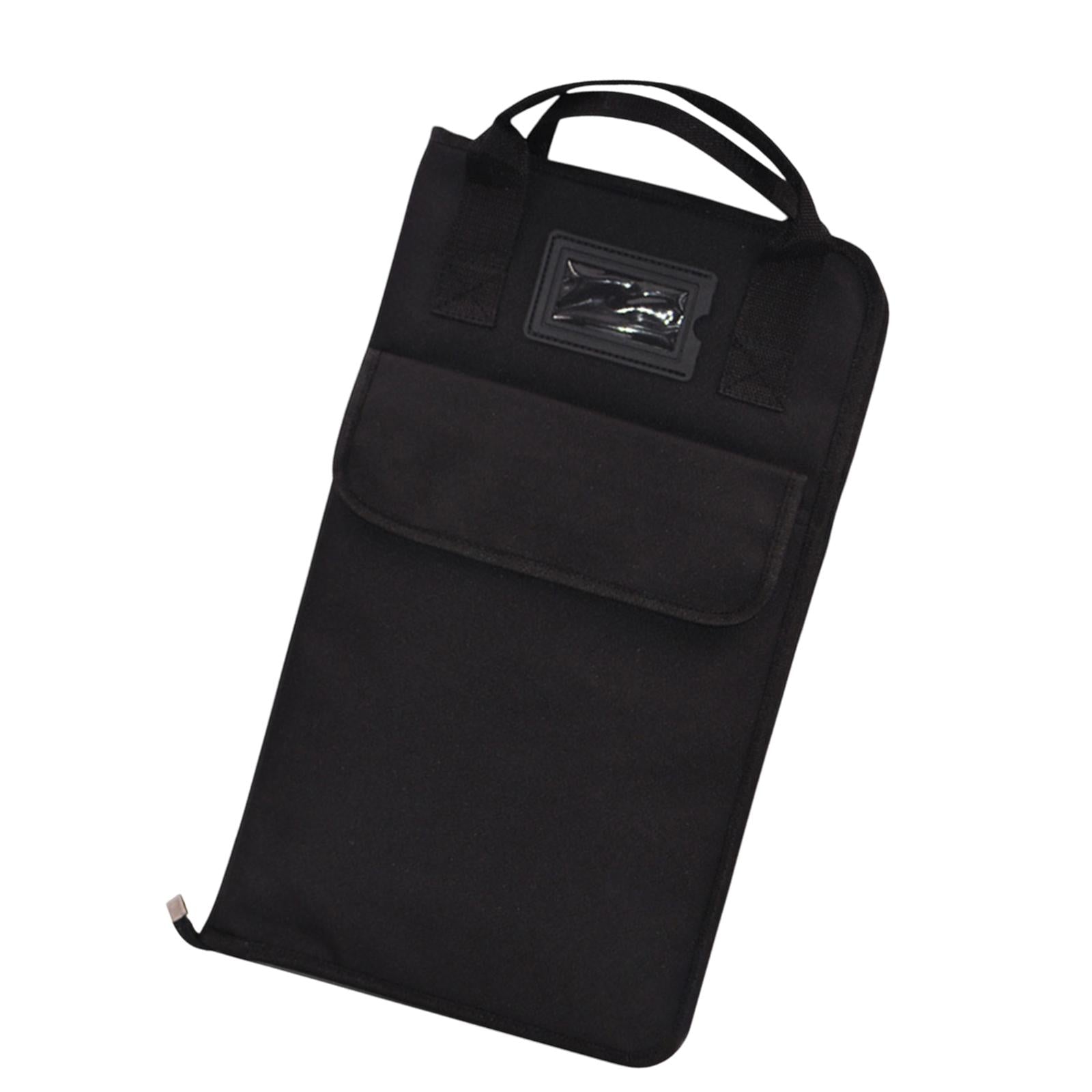 Drum Stick Bag Hold 12 Pair Professional with Handle Heavy Duty Storage Case Black