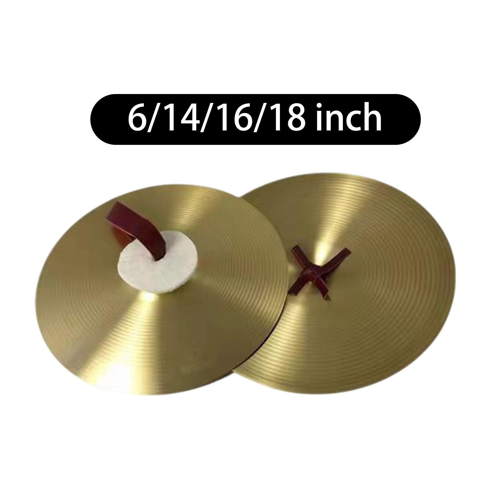 2 Pieces Crash Cymbals Musical Instrument for Professionals Band Performance 6 inch