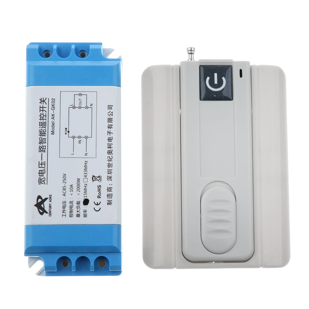 433mhz Wireless RF Remote Control Delay Switch 220V Smart Power