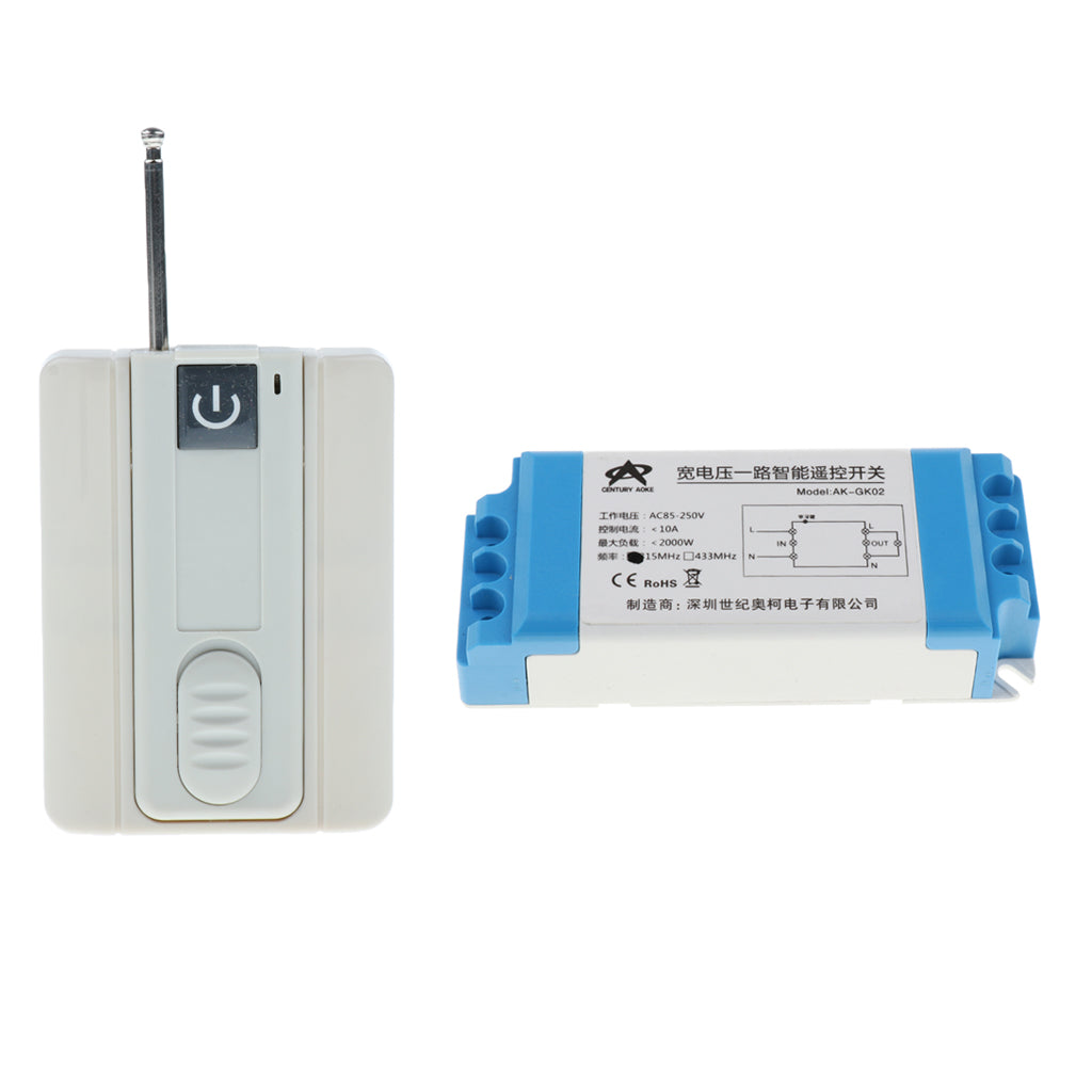 433mhz Wireless RF Remote Control Delay Switch 220V Smart Power