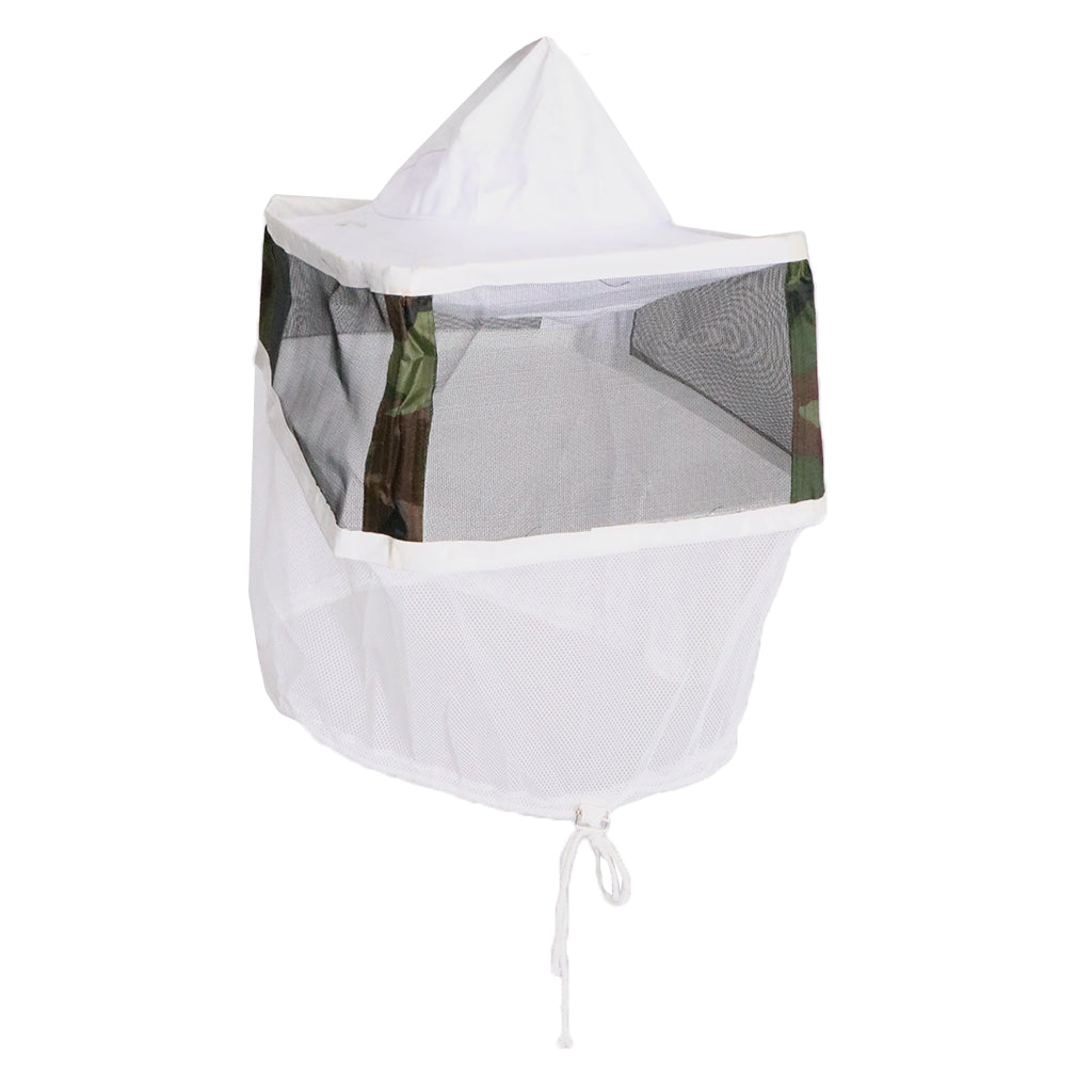 Protective Veil Hat Beekeeping Smock Equipment with Elastic Design White