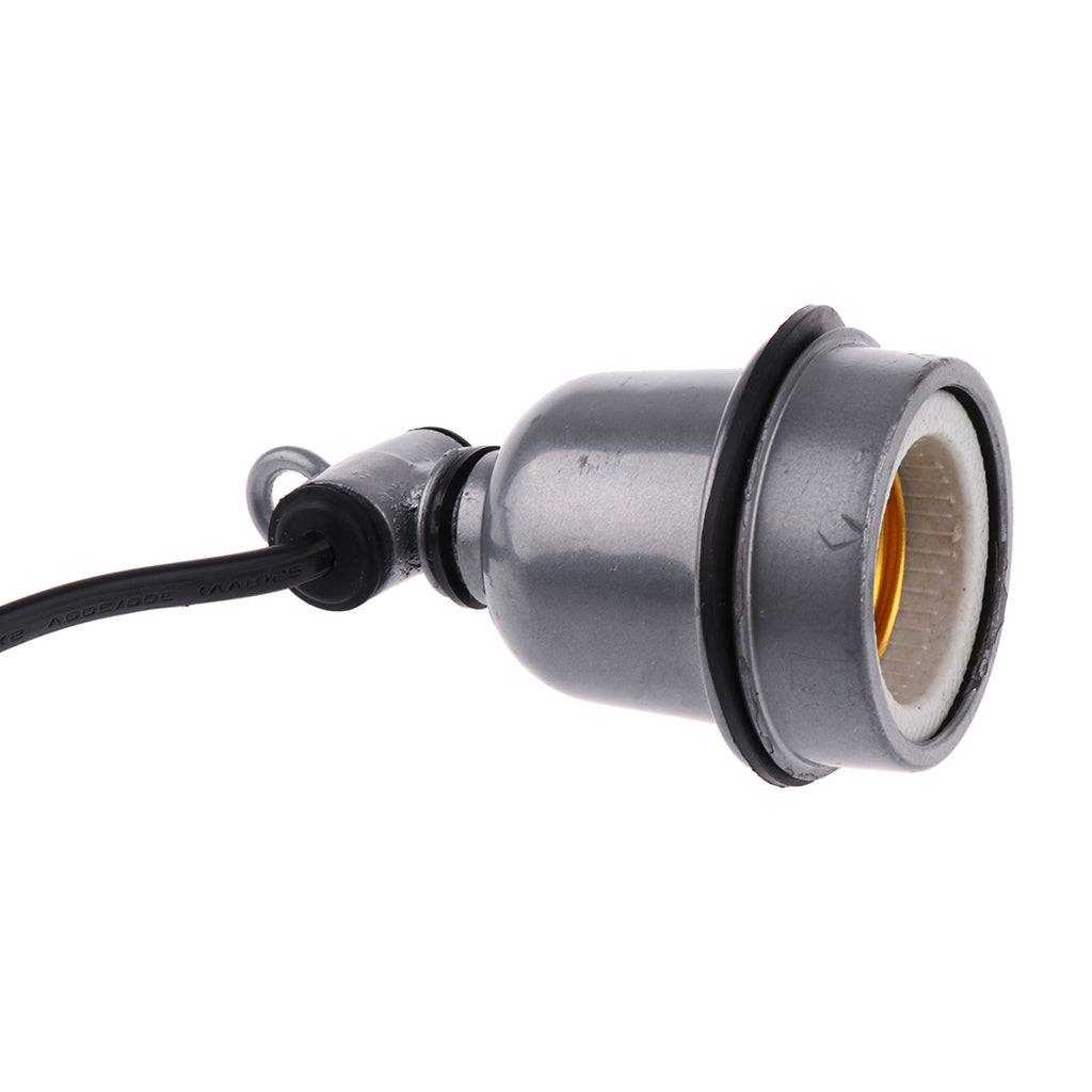 E27 Heat Basking Lamp Holder Livestock Infrared Heater Light Socket w/ Wire