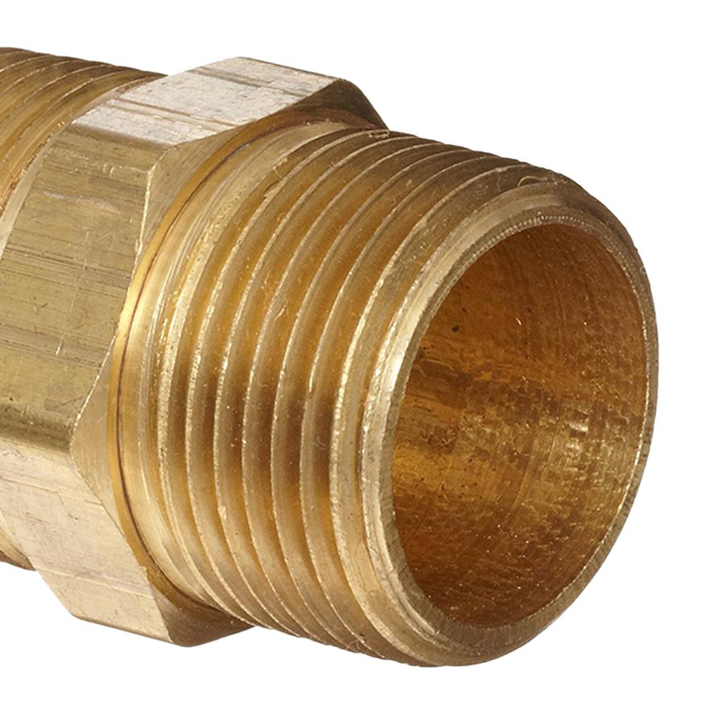 DN15 Adapter Brass Hex Nipple Fitting Pipe Fitting for Air Fuel Gas Water