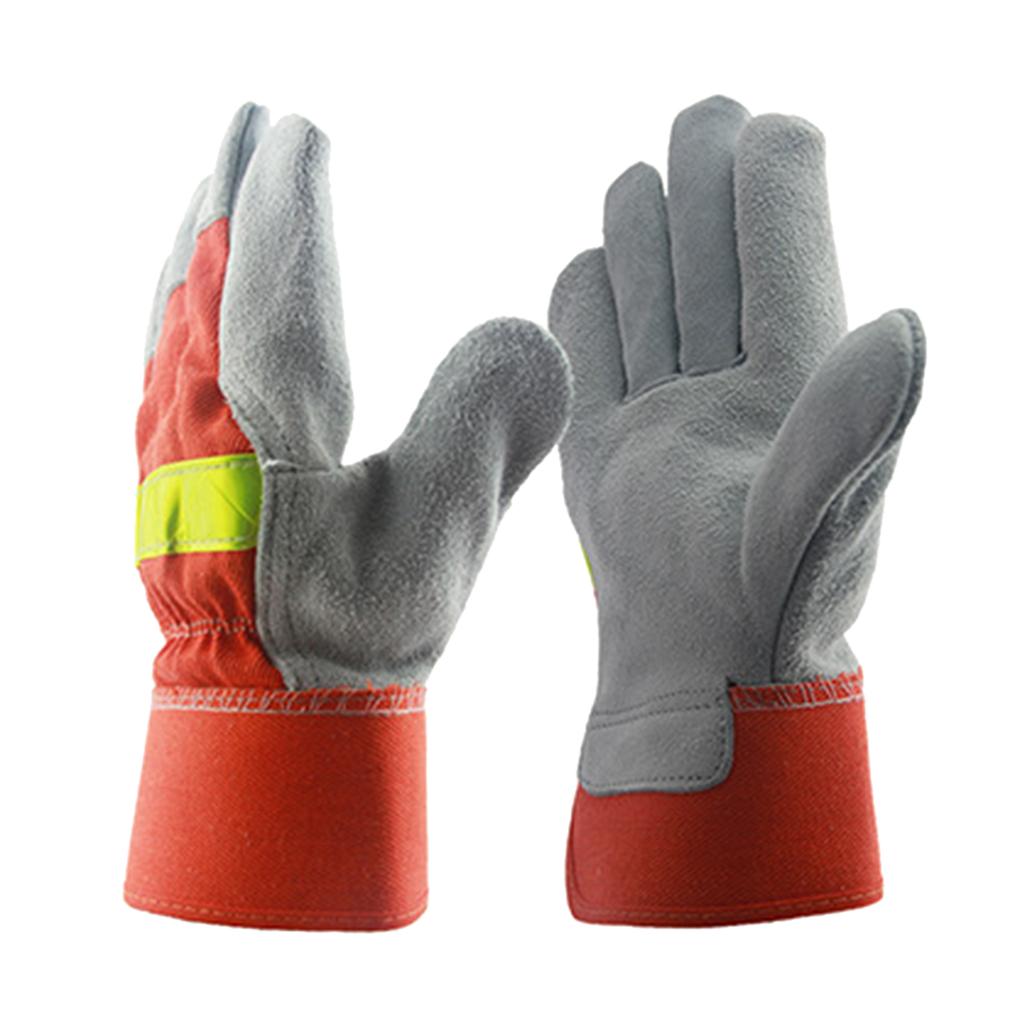 Leather Labor Gloves Welding Work Glove Safety Anti Fire Protective Gauntlet