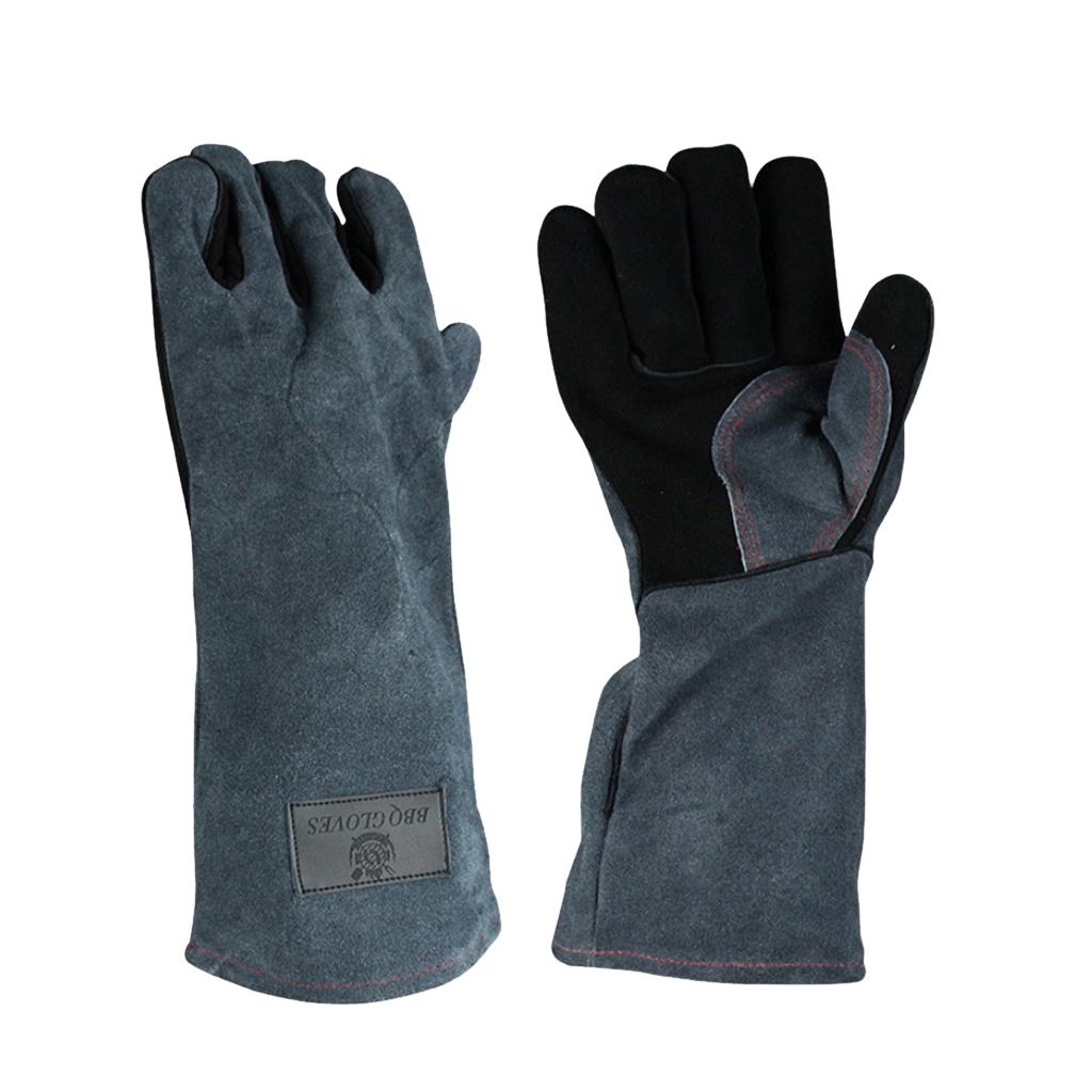 Leather Labor Gloves Working Gloves Safety Heat Resistant Protective Gloves