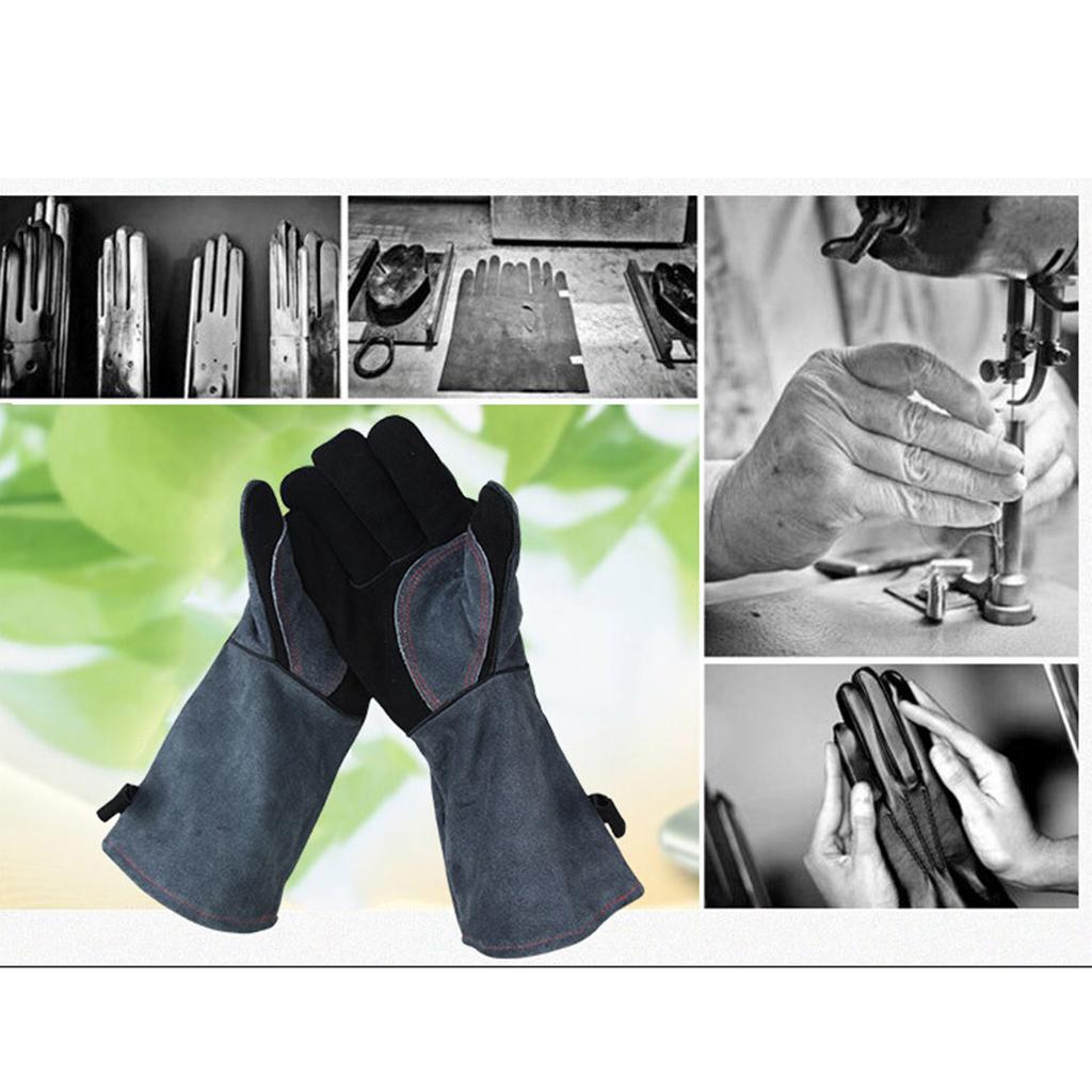 Leather Labor Gloves Working Gloves Safety Heat Resistant Protective Gloves