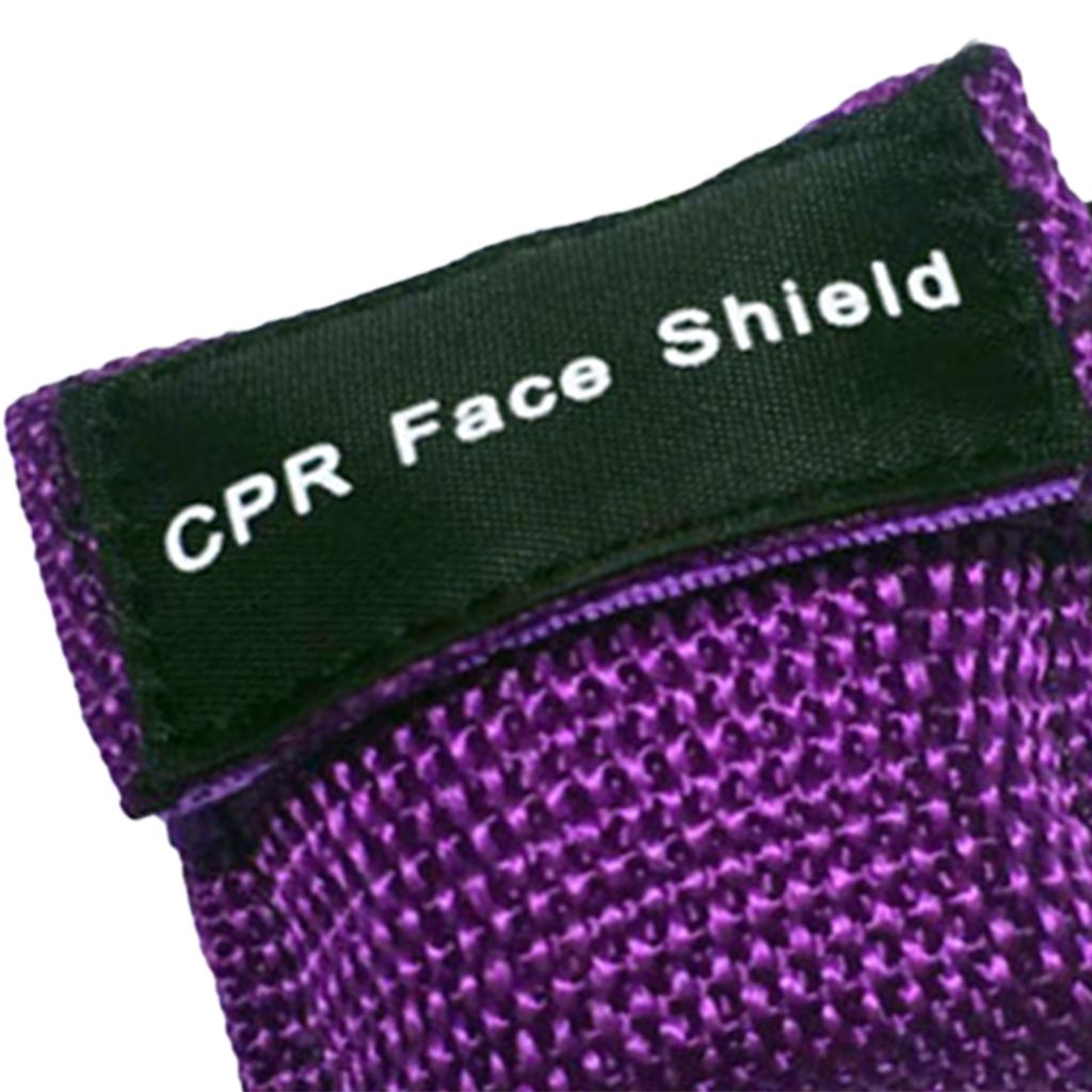 CPR Mask Keychain Emergency Survial Rescue Face Shield for First Aid purple