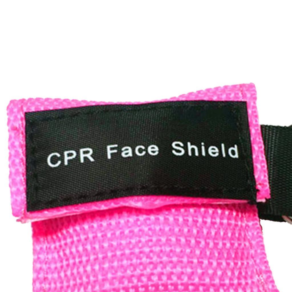 CPR Mask Keychain Emergency Survial Rescue Face Shield for First Aid pink