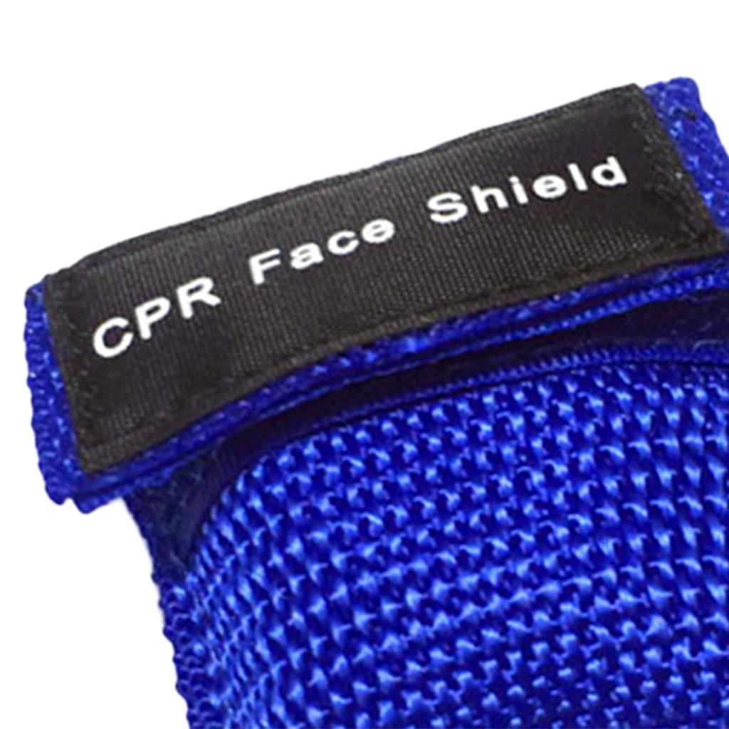 CPR Mask Keychain Emergency Survial Rescue Face Shield for First Aid blue