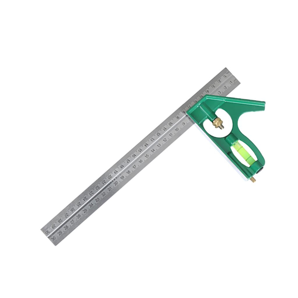 3 Pieces 12' Metal Combination Square Ruler Adjustable Angle Measuring Ruler