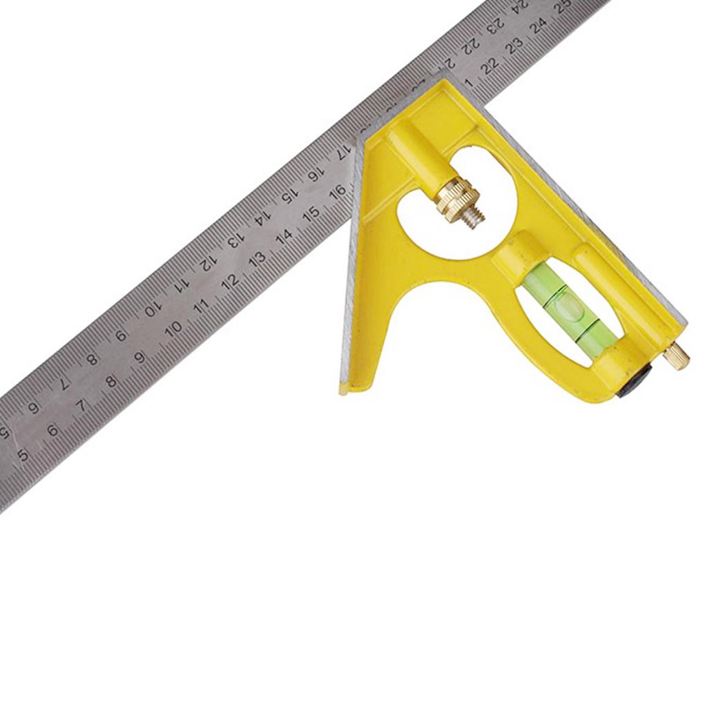 12" Stainless Steel Combination Square Ruler Machinist Measuring Ruler Angle