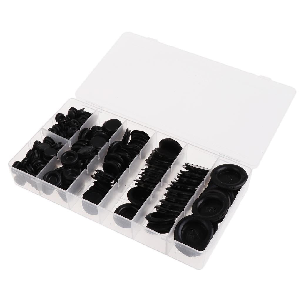 Pack Of 170 Pieces Rubber Grommet Assortment Set Electrical Gasket Ring Tool