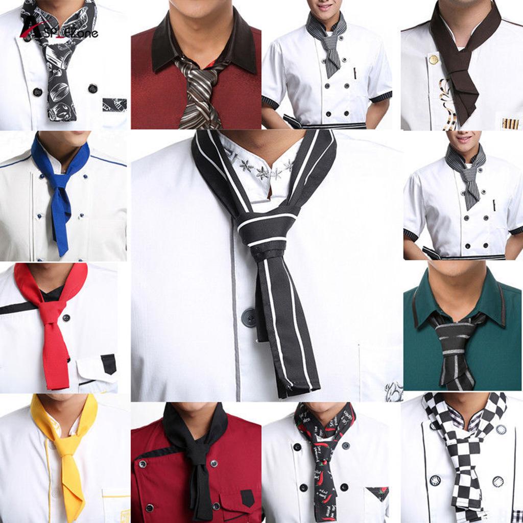 Chef Neck Scarf Neckerchief Sweat Towel for Restaurant Kitchen Waiter Red