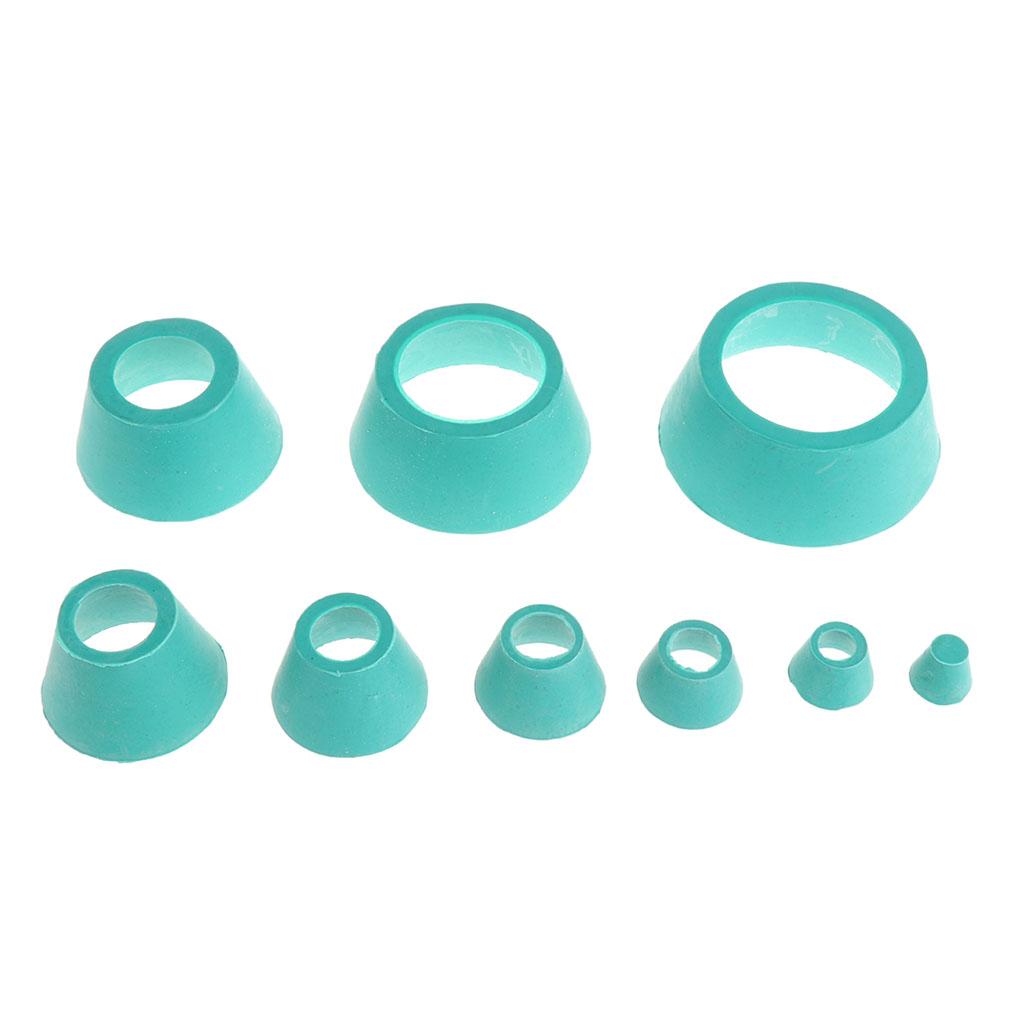 Set of 9pcs Filter Adapter Cones Set, Buchner Funnel Flask Adapter Set, Tapered Collar, Good Elasticity Smooth Surface Hardwearing