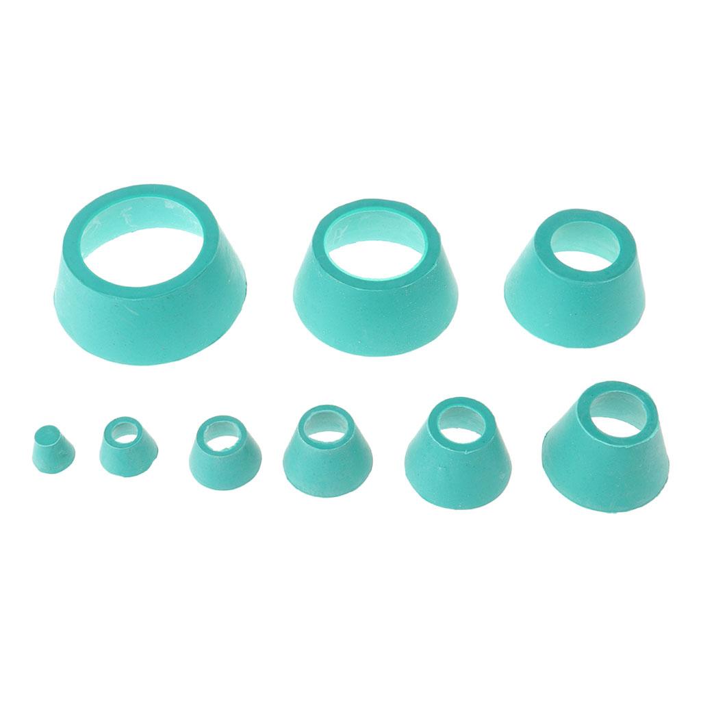 Set of 9pcs Filter Adapter Cones Set, Buchner Funnel Flask Adapter Set, Tapered Collar, Good Elasticity Smooth Surface Hardwearing