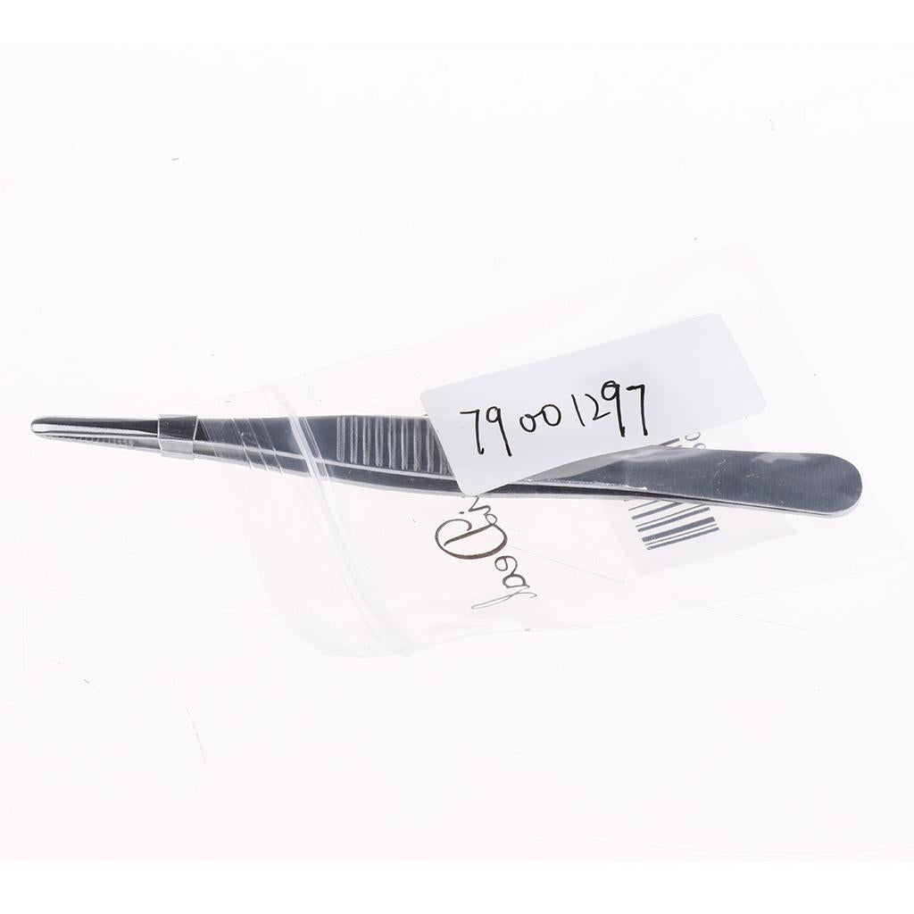 4xStainless Steel Tweezers 12.5 cm / 5 inch for Chemistry Experiment