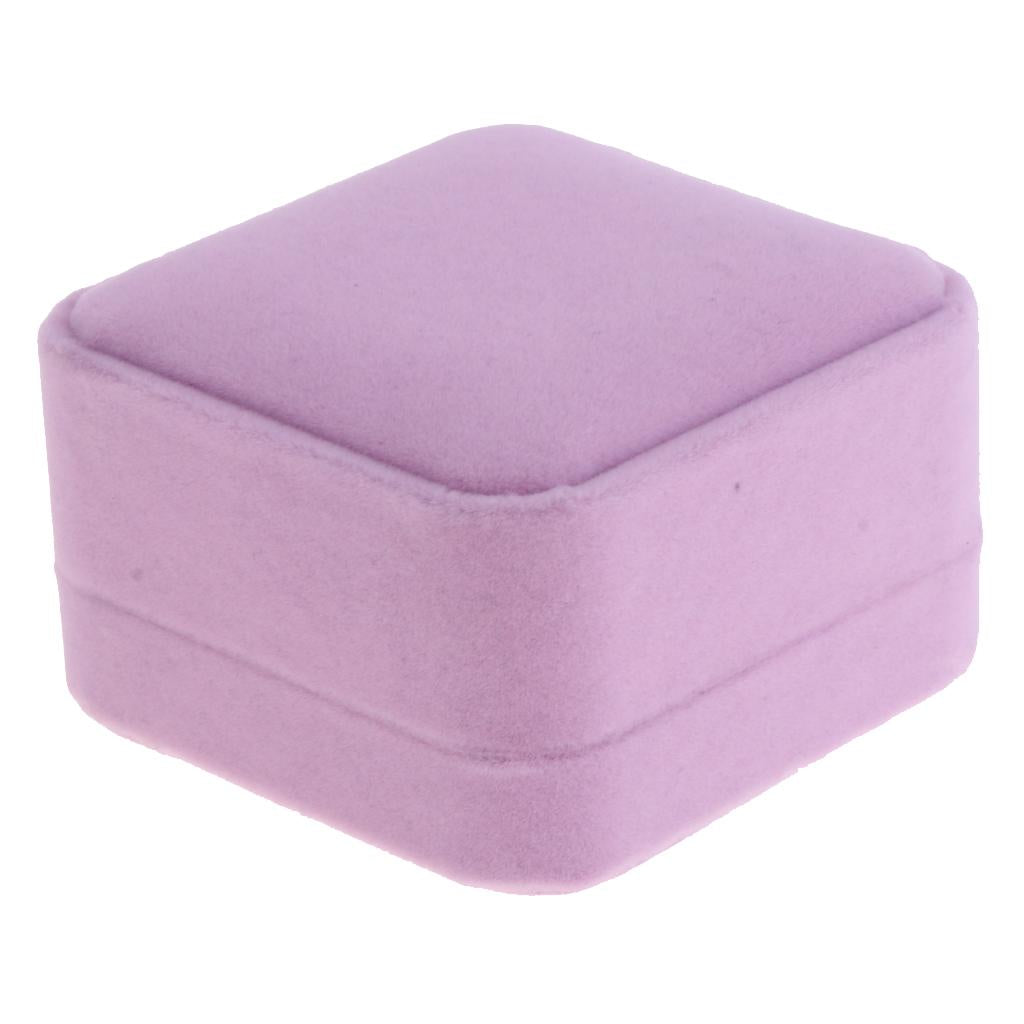 Necklace Pendant Bracelet Jewelry Display Storage Box Case 7x7x4cm pink