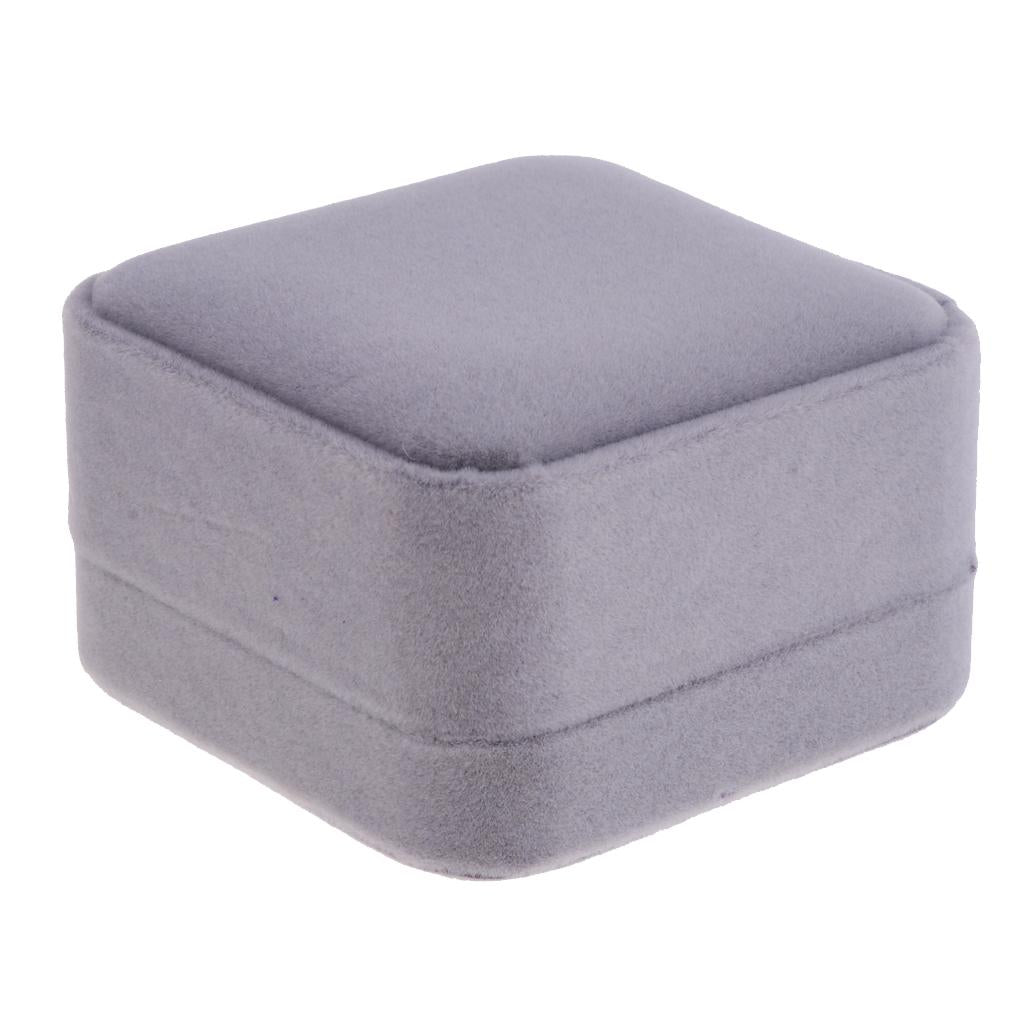 Necklace Pendant Bracelet Jewelry Display Storage Box Case 7x7x4cm gray