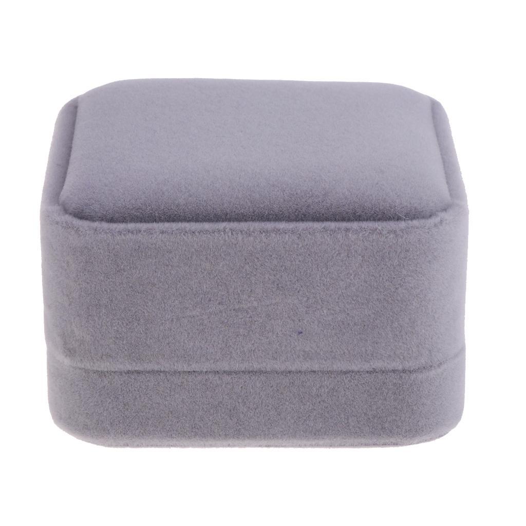 Necklace Pendant Bracelet Jewelry Display Storage Box Case 7x7x4cm gray