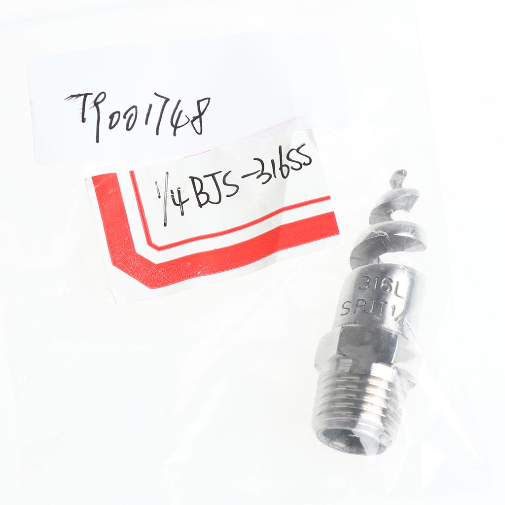 Spiral Jet Cone Atomization Spray Nozzle 1/4" Male 316 Stainless Steel