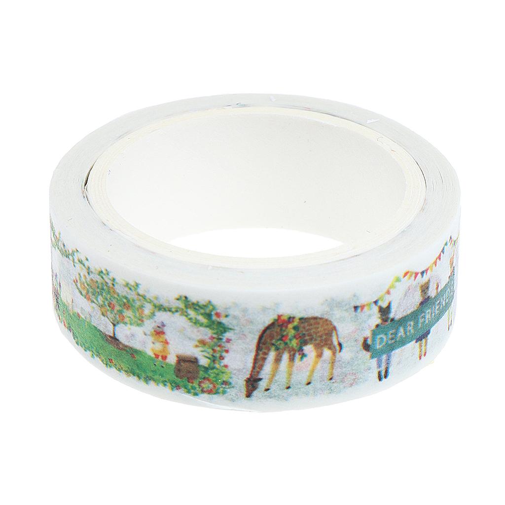 DIY Notebook Decorative Masking Tape Adhesive Paper Sticker 15mm x 7M 11