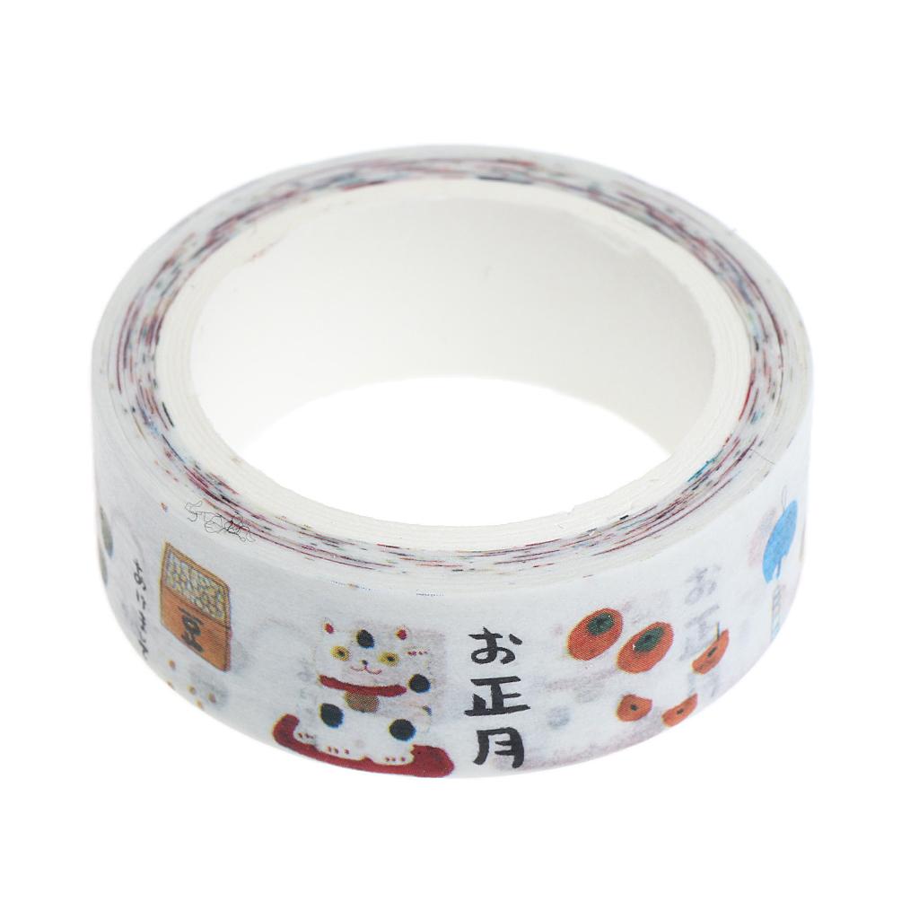 DIY Notebook Decorative Masking Tape Adhesive Paper Sticker 15mm x 7M 20