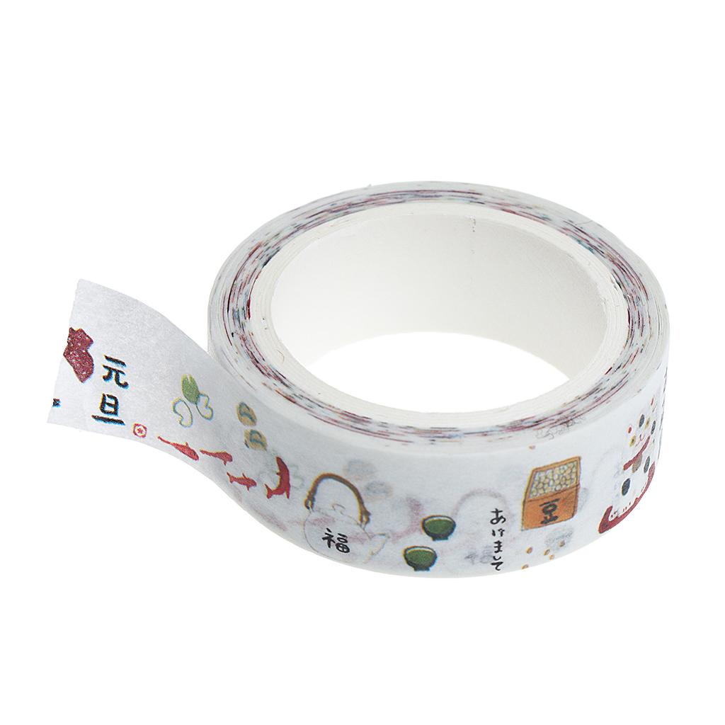 DIY Notebook Decorative Masking Tape Adhesive Paper Sticker 15mm x 7M 20