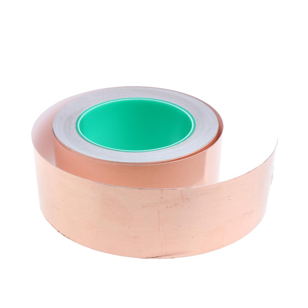 Roll of Conductive Copper Foil Tape Self Adhesive Heat Insulation Tape 50mm