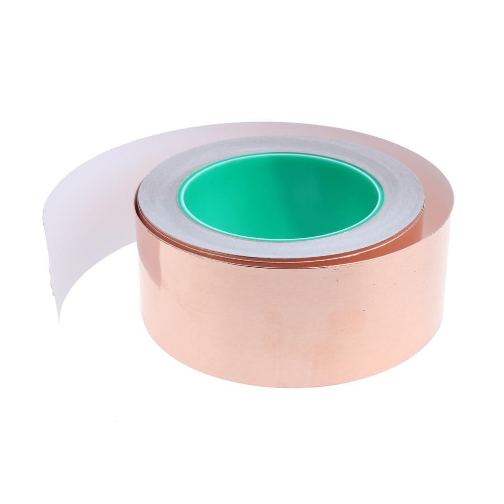 Roll of Conductive Copper Foil Tape Self Adhesive Heat Insulation Tape 50mm