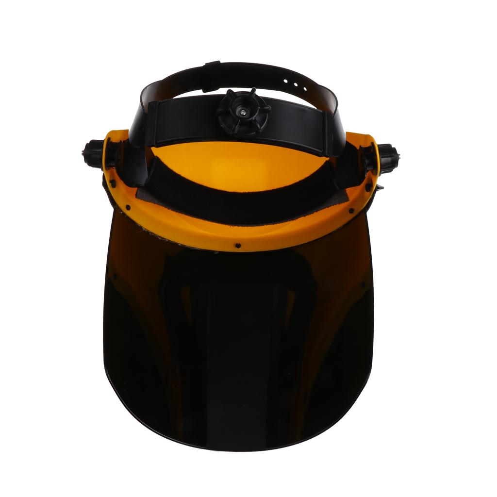 Welding Safety Face Shields Head Mounted Polycarbonate Helmet Gray