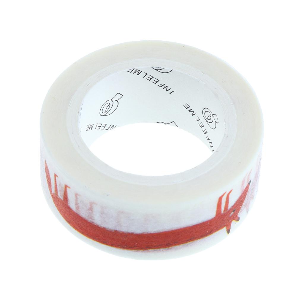 DIY Notebook Decorative Masking Tape Adhesive Paper Sticker 15mm x 10M #16