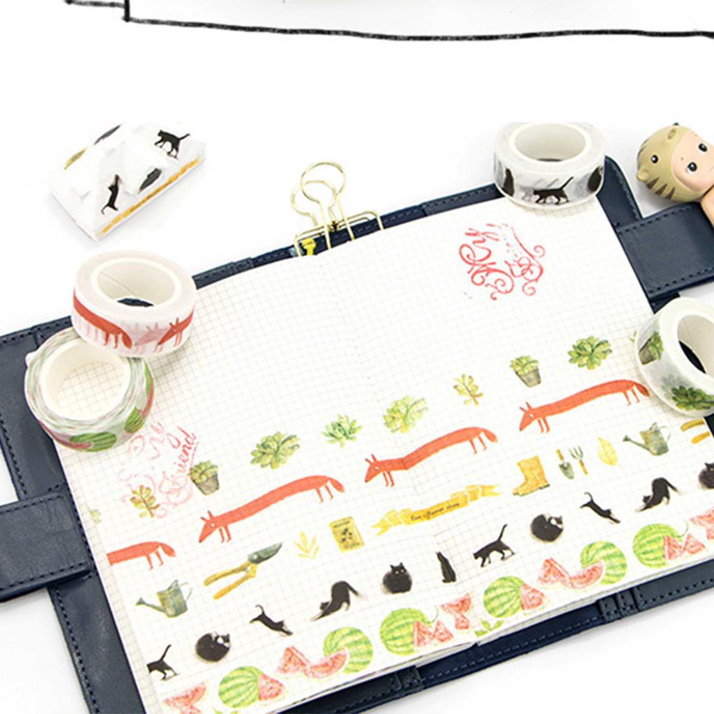 DIY Notebook Decorative Masking Tape Adhesive Paper Sticker 15mm x 10M #18