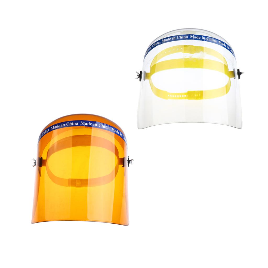 Welding Safety Face Shields Head-mounted Polycarbonate Helmets Brown