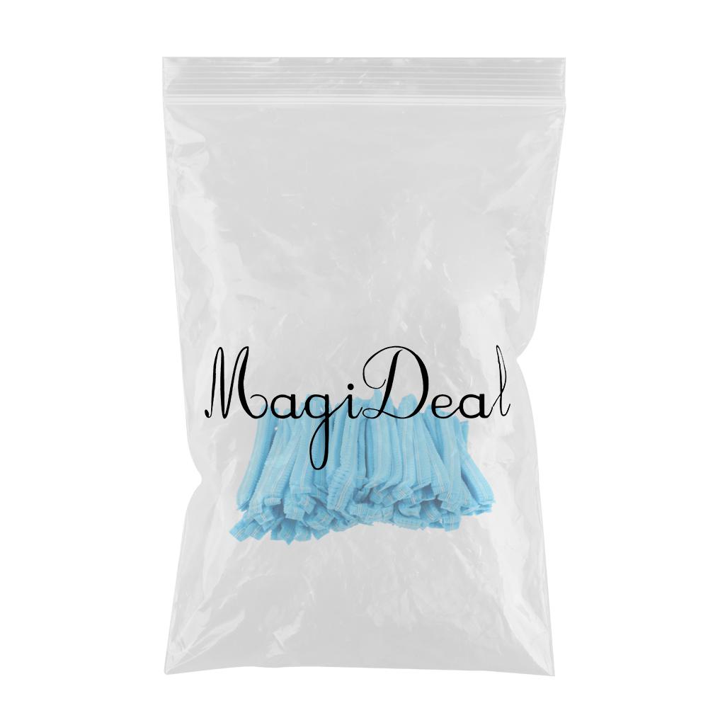 100 PCS Non-woven Disposable Caps Dust Proof for Hospital Industrial Home