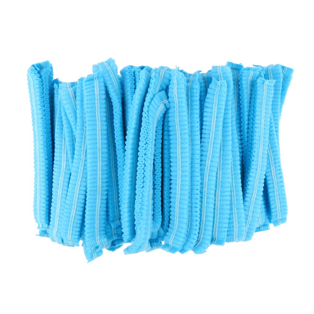 100 PCS Non-woven Disposable Caps Dust Proof for Hospital Industrial Home